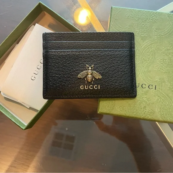 **SOLD** Gucci Animalier Leather Card Case - 100% Authentic - Picture 4 of 5